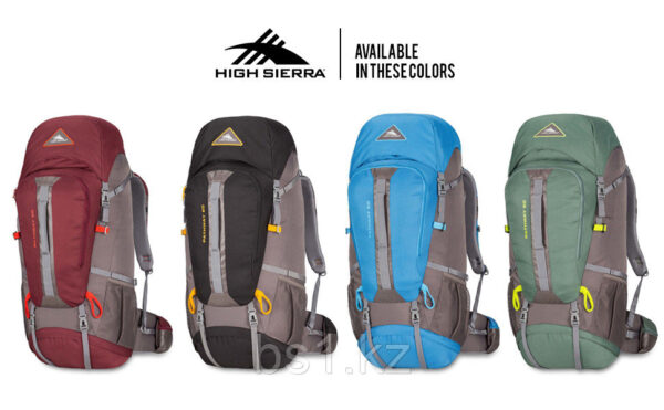 Походный рюкзак High Sierra Pathway с внутренней рамой, черный/шифер/золотой, 60 л.
