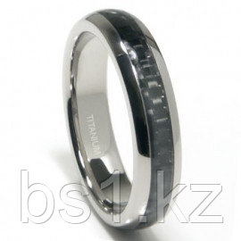 Titanium 5MM Carbon Fiber Inlay Band Ring