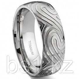 7 Degree OCEAN SWIRLS Titanium Band Ring