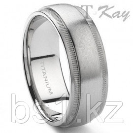 CAMMI Titanium 8mm Milgrain Wedding Band Ring-02